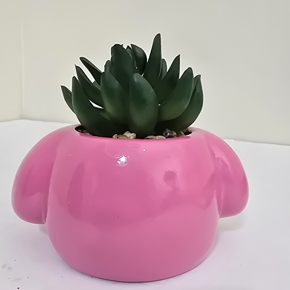 Sanrio My Melody 3-Inch Ceramic Mini Planter With Artificial Succulent Decor - Picture 5 of 11